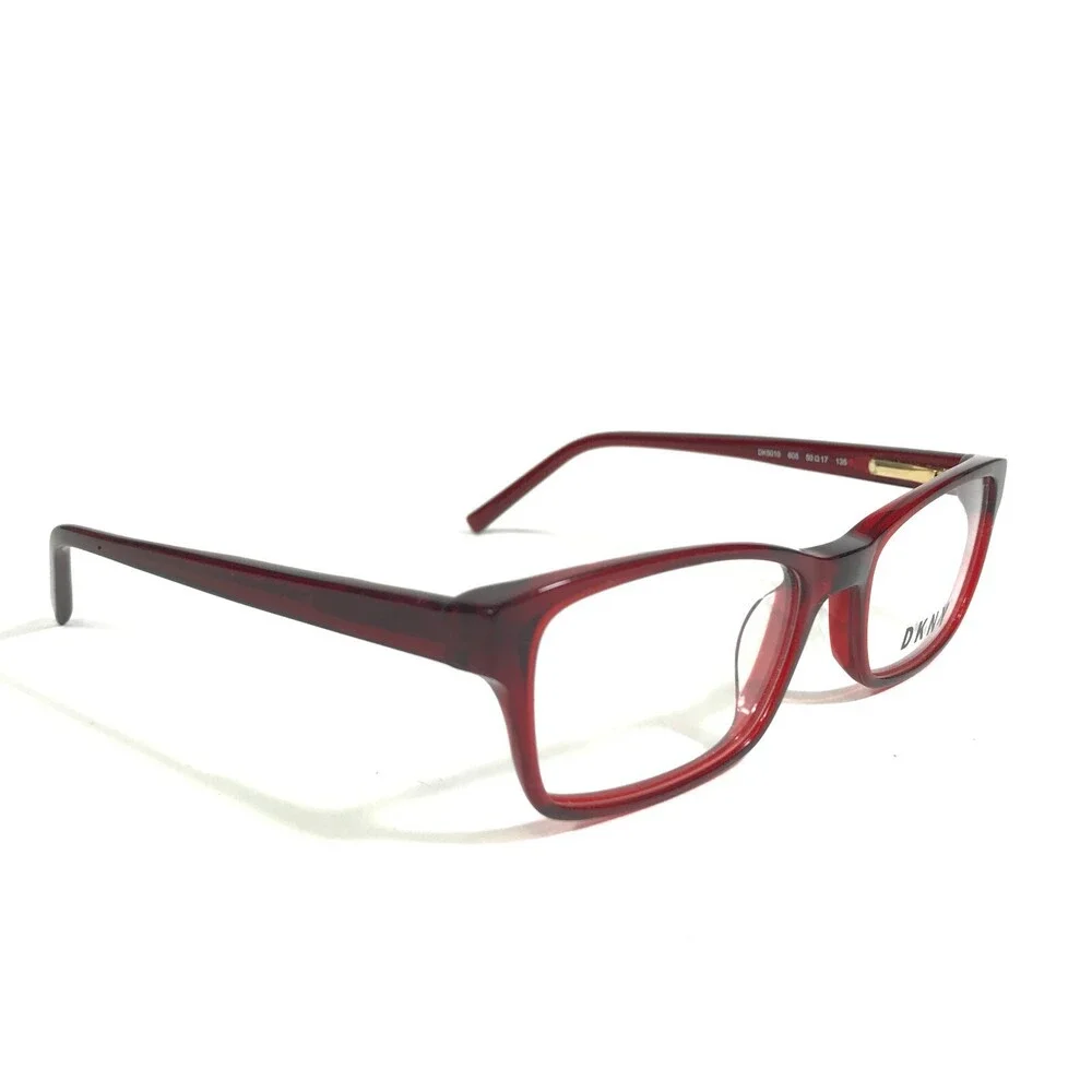 DKNY Eyeglasses Frames DK5010 605 Red Rectangular Full Rim 50-17-135